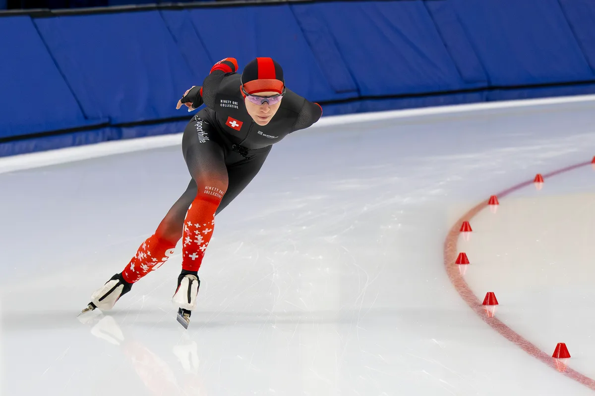 Die Eisschnellläuferin Kaitlyn McGregor aus Ebmatingen im Training.