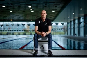 Karel Novy, Praesident Schwimmclub Uster, im Hallenbad Uster fotografiert Karel Novy, Praesident Schwimmclub Uster, im Hallenbad Uster fotografiert