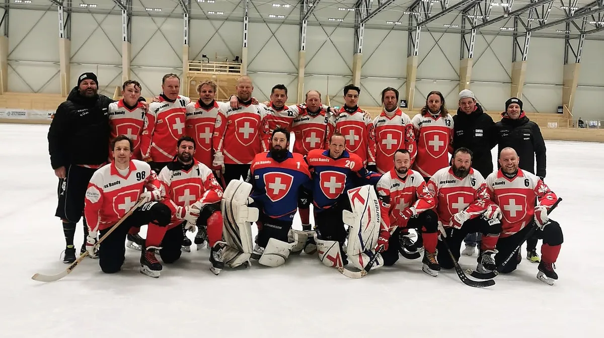 Das Schweizer Nationalteam an der WM in Schweden.