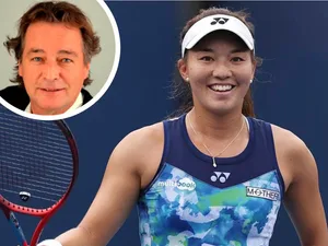 21421832-10 Herold Super, Tennislehrer beim TC Egg und Yuriko Lily Miyazaki.