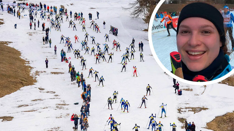 Der Schneemangel im Engadin war beim Skimarathon unübersehbar - die Verhältnisse machten Flavia Brun zu schaffen.