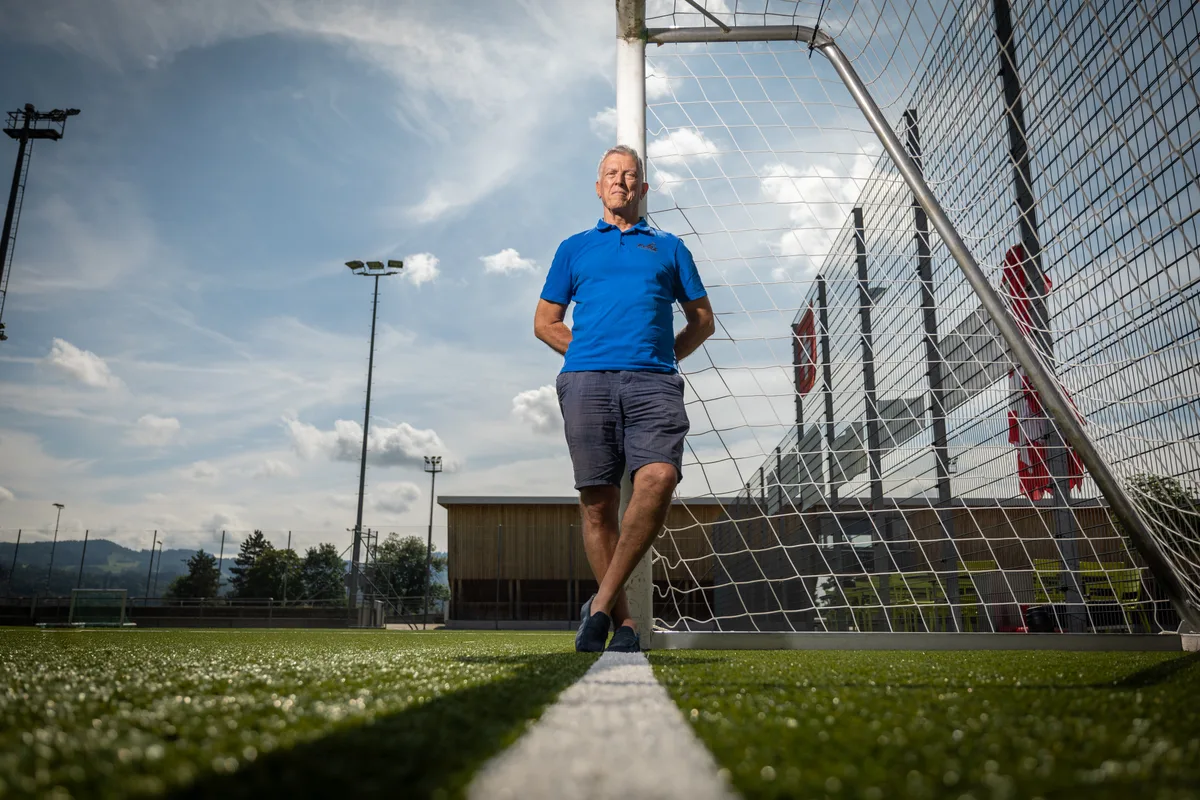 Willy Scramoncini auf der Meierwiesen in Wetzikon.