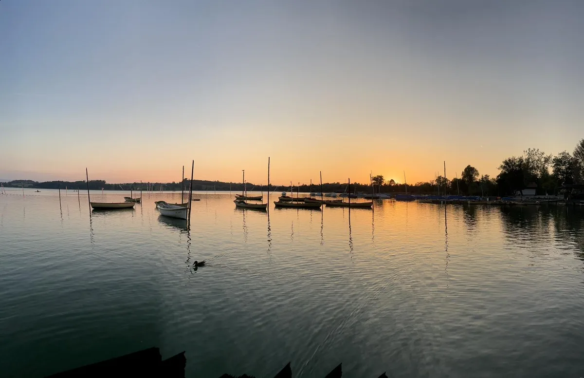 Der atemberaubende Sonnenuntergang bei der Seepromendade Pfäffikon.