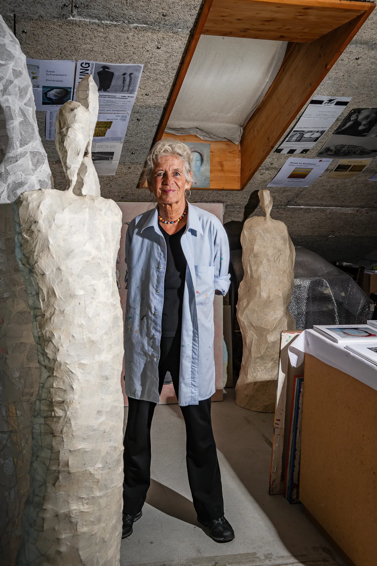 Für sie ist es bereits die 34. Ausstellung. Künsterinnen im Atelier Werkhof in Schöntal.