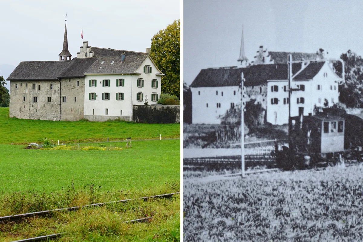 Das Ritterhaus Bubikon – ohne und mit Dampfzug. Uerikon-Bauma Bahnserie