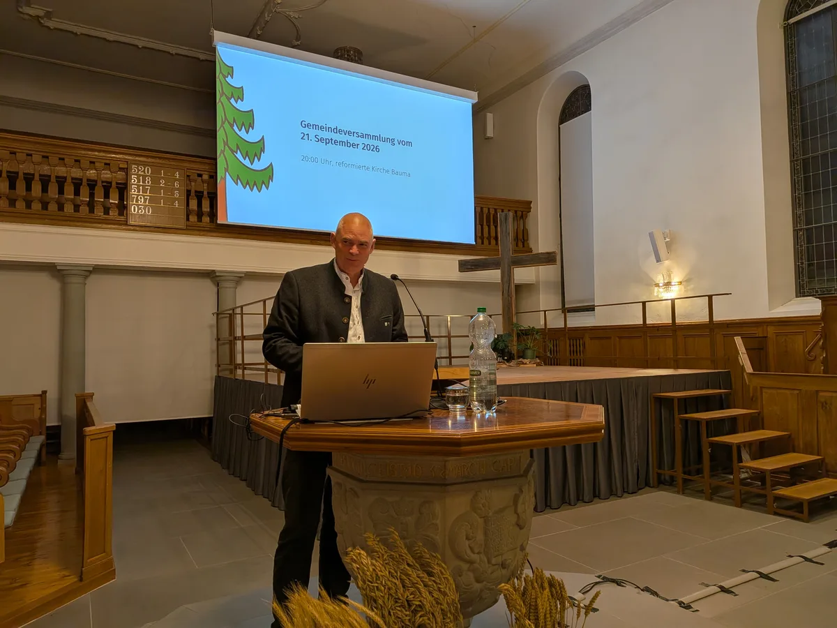 13693669-3 Gemeindepräsident Andreas Sudler (SVP) hatte einen leichten Stand am Montagabend. Alle Geschäfte wurden mit grossem Mehr angenommen.