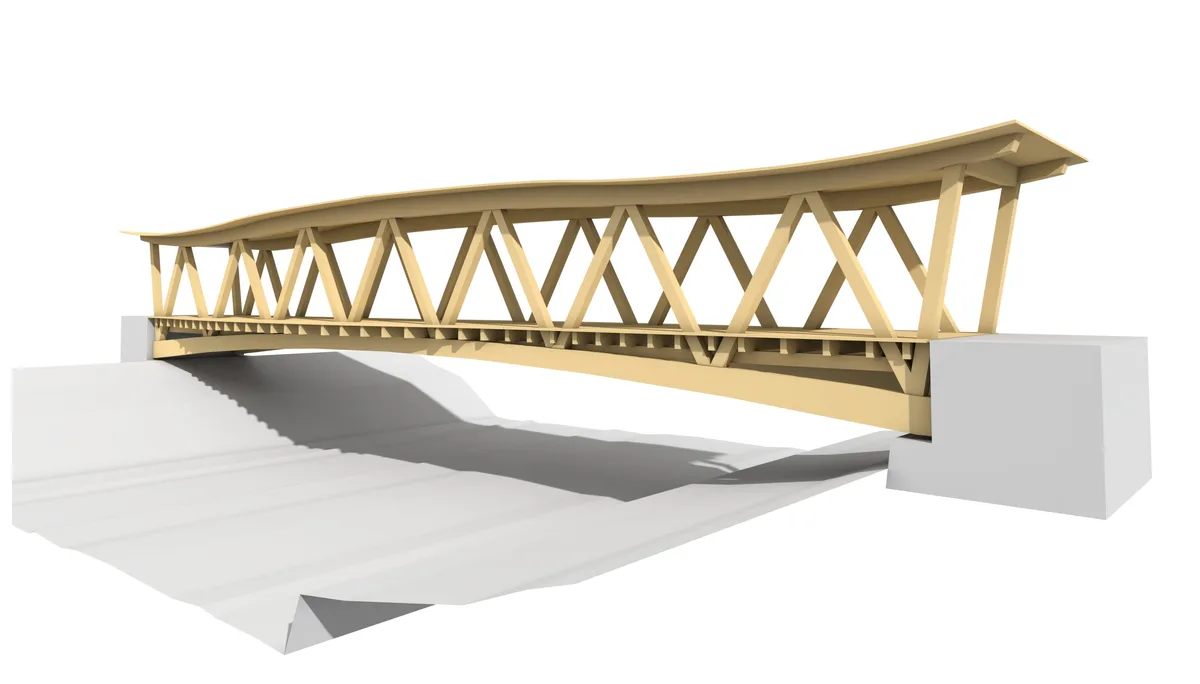 13126975-2 So wird die Brücke aussehen, die künftig die beiden Tössufer bei Dillhaus miteinander verbindet.