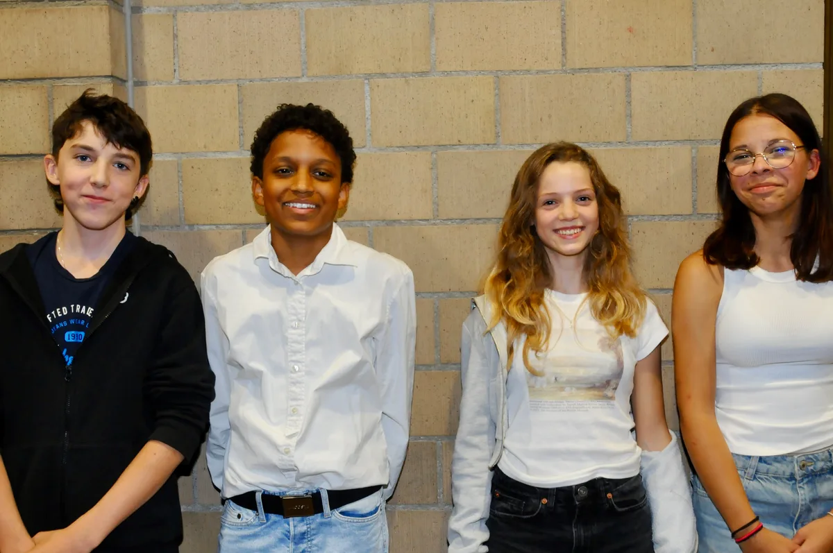 Danilo, Malick, Amélie und Jàzmin (v.l.) erzählten von ihrem Schnuppertag.