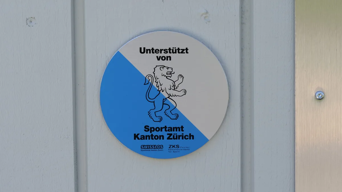 Plakette Sportförderung.