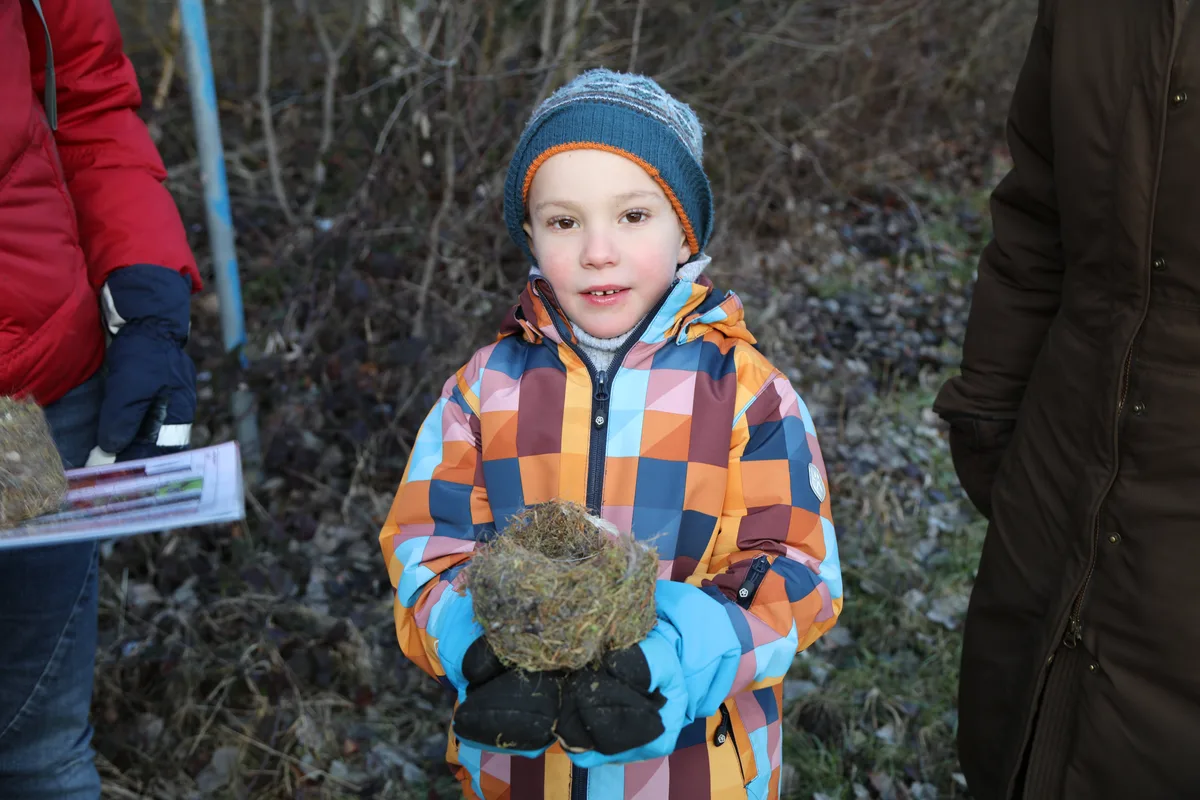 Jedes Nestchen ist anders. Dieses gehörte wohl einer Meisenfamilie. Reinigung der Nisthilfen mit dem Naturschutzverein Elgg und Umgebung in Schlatt