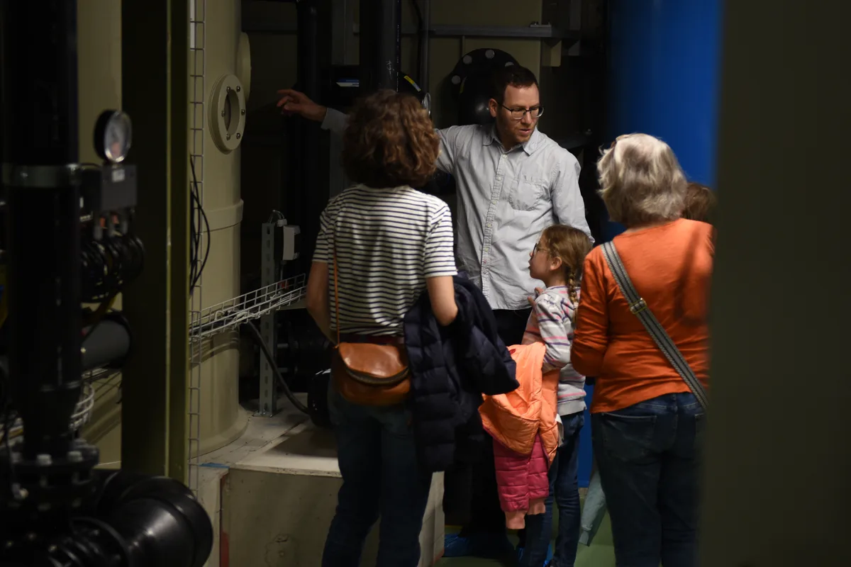 … die Technikräume … Blick in den Technikraum.