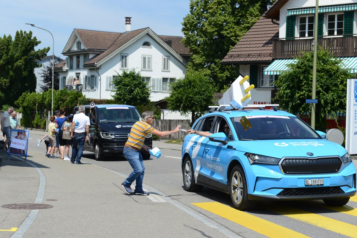 Die Tour de Suisse am 21 Juni 2025 fuhr durch Bauma