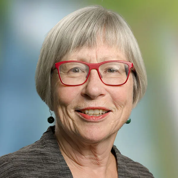 Heidi Vogt war 1999 Stadträtin in Uster. Man sieht das Portrait einer Person.