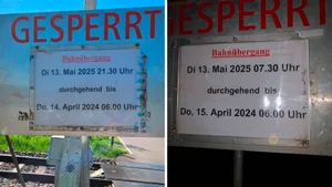 25511533-2 «Wie geht das?», fragt ein Leser. Bauarbeiten bis in die Vergangenheit. Die SBB wollen die Schilder korrigieren.