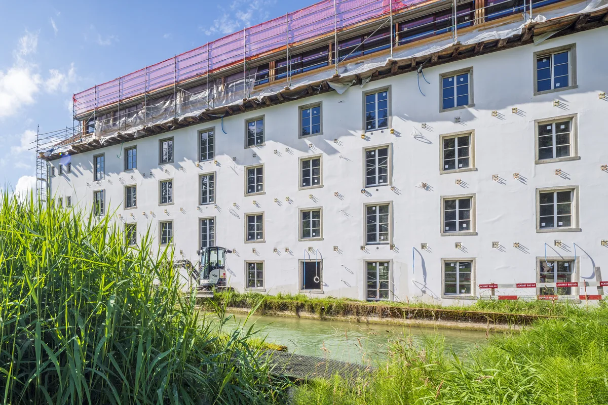 Die Renovation und der Umbau der Spinnerei in Kollbrunn nähern sich ihrer Vollendung.