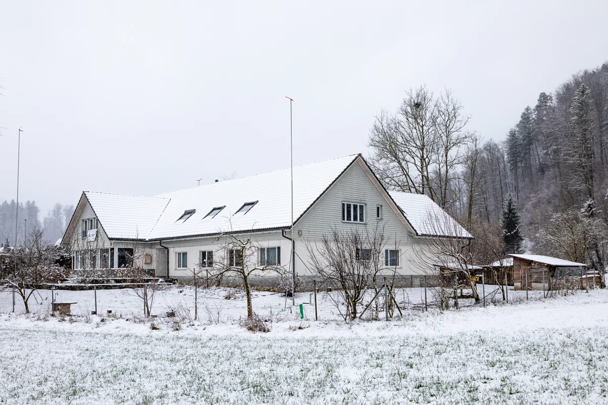 Die Villa am Heerwiesweg im Schnee