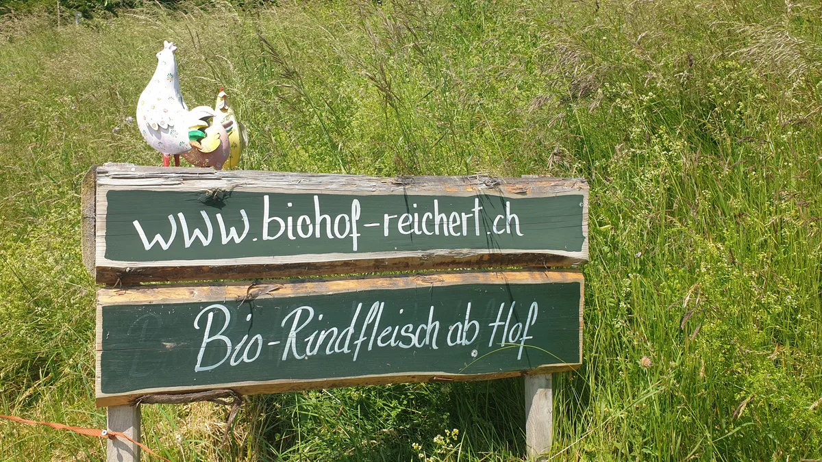Der Biohof von Jan Reichert liegt im Ortsteil Garten der Gemeinde Zell. Biohof in Garten, oberhalb von Rikon