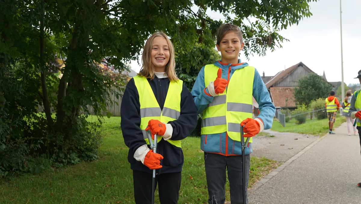 Clean-Up-Day 2023 der Primar-und Sekundarschule Wila, gemeinsam mit der Politischen Gemeinde und dem Naturschutzverein Turbenthal-Wila.