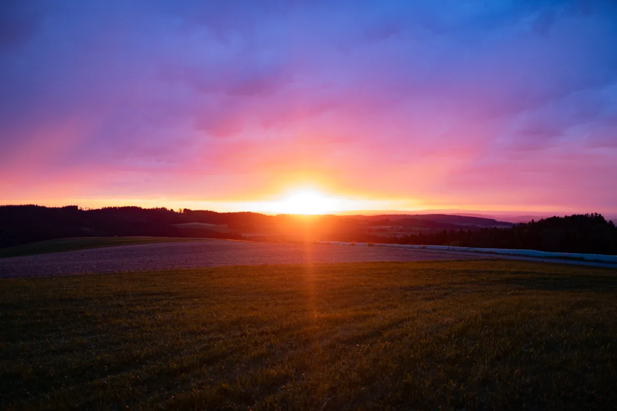 Sonnenuntergang auf der Oberen Luegeten bei Wildberg