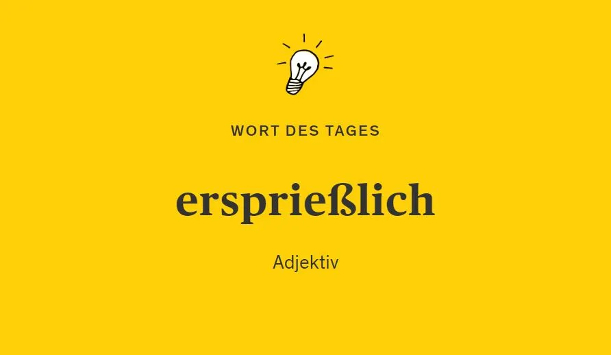 Man sieht ein Wort auf gelbem Grund.