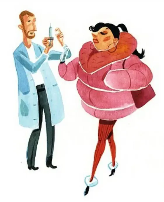 Eine Grippeimpfung kann für jede Altersgruppe sinnvoll sein. Man sieht eine Illustration, die eine Grippe aufzeigt und das, was man dagegen tun kann.