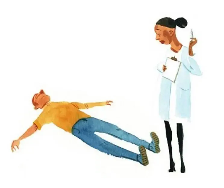 Auch die Angst vor der Spritze hält viele Menschen von einer Impfung ab. Man sieht eine Illustration, die eine Grippe aufzeigt und das, was man dagegen tun kann.