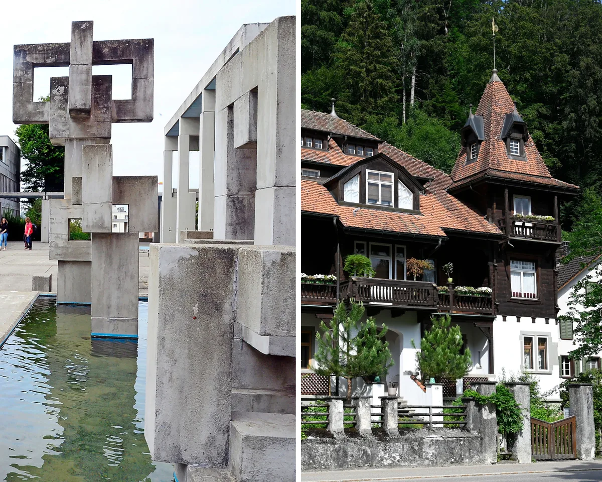 Denkmalschutz hat viele Gesichter. Zum Inventar gehören nicht nur alte Holzhäuser, sondern auch moderne Sichtbeton-Architektur.