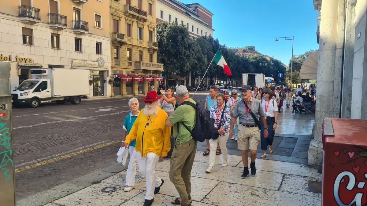 Die ZO-Reisegruppe genoss nach einer Stadtführung in Verona ihr Mittagessen.