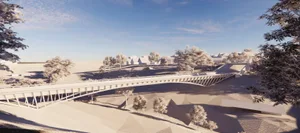 27654832-3 Aabach Brücke – Visualisierung mit Blick vom Spielplatz Richtung Süden