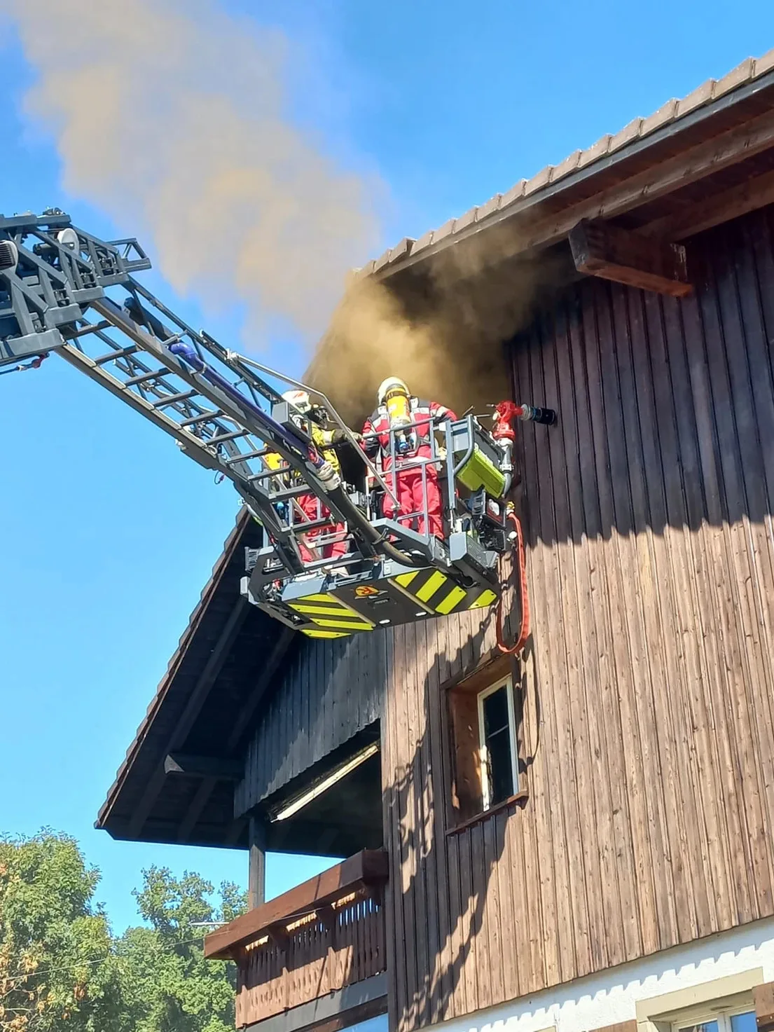 Die Feuerwehr im Einsatz.