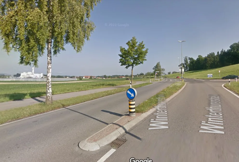 Google Maps beschreibt den Weg nach Wetzikon auf der Winterthurerstrasse.