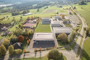 24233066-1 Das geplante Bevölkerungsschutzgebäude auf der Maurmer Looren aus der Vogelperspektive