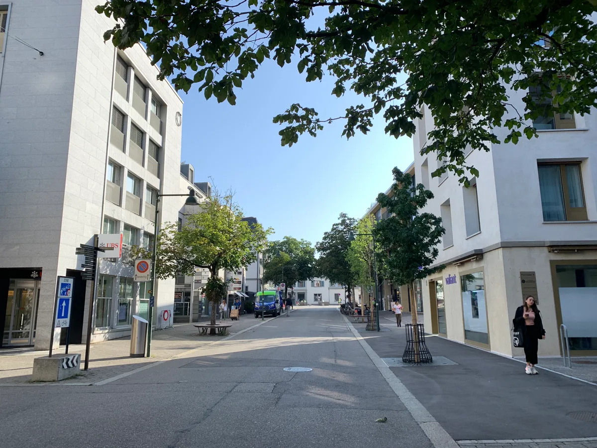 Blick auf die Poststrasse in Uster.