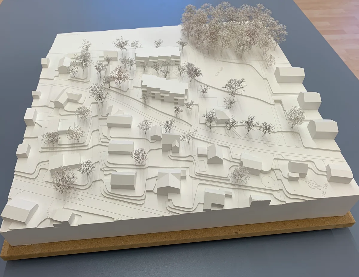 Modell  mit mehreren Häusern.