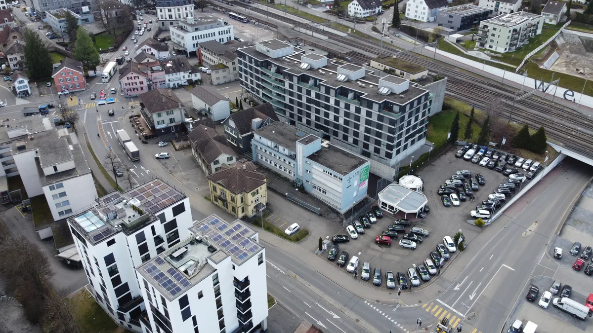 Luftaufnahmen Bahnhof Wetzikon