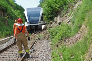 Wegen einem Erdrutsch ist derzeit S26-Bahnstrecke zwischen Rüti und Wald unterbrochen. Laut SBB dauert die Streckensperre bis zum frühen Samstagmorgen.;Die S26 steckt auf der Strecke zwischen Tann und Wald fest. Wie die SBB mitteilen, fallen die Züge derzeit zwischen Rüti und Wald aus. Es verkehrt ein Bahnersatzbus von Rüti nach Wald (ohne Zwischenhalt). Reisende von und nach Tann benützen die Buslinie 870 (Rüti Bahnhof - Hinwil, Bahnhof).;Grund ist offenbar ein Erdrutsch. Wie ein Augenzeuge berichtet, hatte der mässig besetzte Thurbo-Zug gegen 10.20 Uhr einen Notstopp eingelegt, konnte jedoch nicht mehr rechtzeitig abbremsen und war trotzdem in den Erdwall hineingefahren. Verletzt worden sei aber niemand, die Passagiere würden alle Verständnis für die Situation zeigen.;Die Passagiere wurden schliesslich mit einem Rettungszug nach Rüti evakuiert.;Wie die SBB am Mittag mitteilten, bleibt die Strecke voraussichtlich bis Samstagmorgen, 4 Uhr gesperrt. Wegen einem Erdrutsch ist derzeit S26-Bahnstrecke zwischen Rüti und Wald unterbrochen. Laut SBB dauert die Streckensperre bis zum frühen Samstagmorgen.;Die S26 steckt auf der Strecke zwischen Tann und Wald fest. Wie die SBB mitteilen, fallen die Züge derzeit zwischen Rüti und Wald aus. Es verkehrt ein Bahnersatzbus von Rüti nach Wald (ohne Zwischenhalt). Reisende von und nach Tann benützen die Buslinie 870 (Rüti Bahnhof - Hinwil, Bahnhof).;Grund ist offenbar ein Erdrutsch. Wie ein Augenzeuge berichtet, hatte der mässig besetzte Thurbo-Zug gegen 10.20 Uhr einen Notstopp eingelegt, konnte jedoch nicht mehr rechtzeitig abbremsen und war trotzdem in den Erdwall hineingefahren. Verletzt worden sei aber niemand, die Passagiere würden alle Verständnis für die Situation zeigen.;Die Passagiere wurden schliesslich mit einem Rettungszug nach Rüti evakuiert.;Wie die SBB am Mittag mitteilten, bleibt die Strecke voraussichtlich bis Samstagmorgen, 4 Uhr gesperrt.
