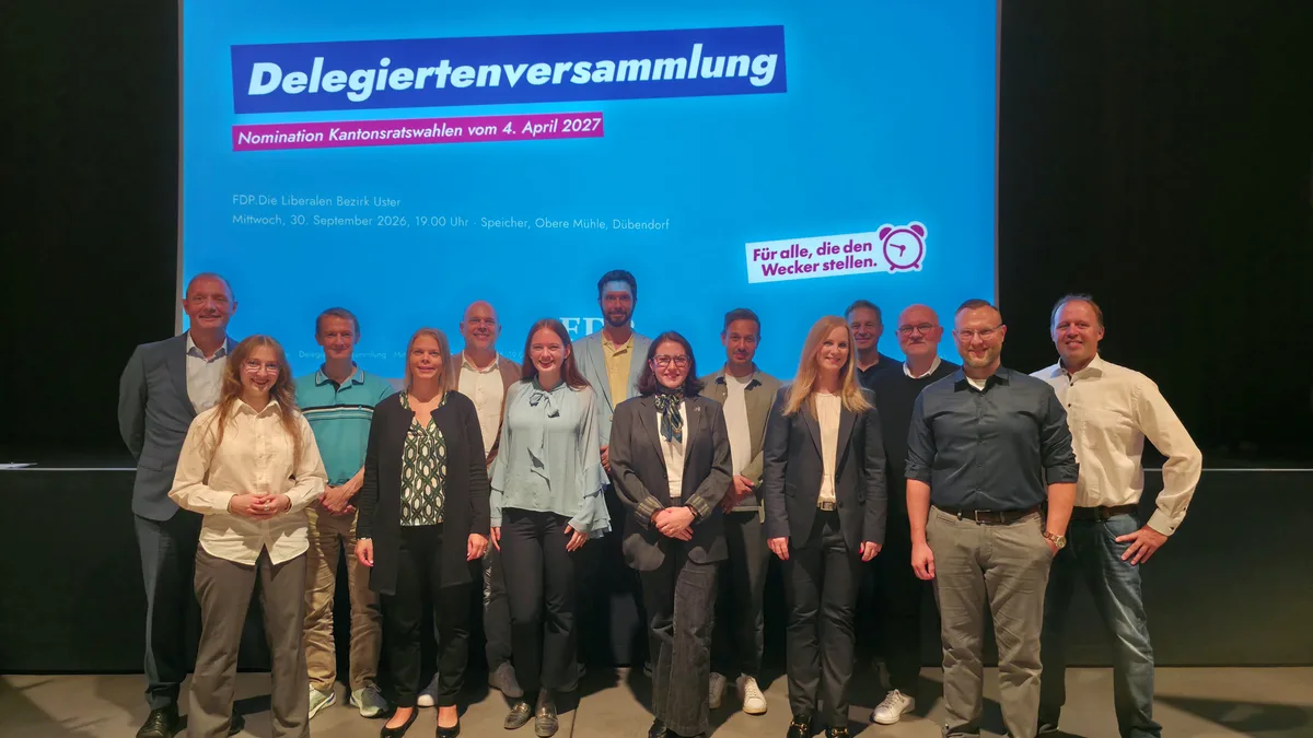 Zwei bisherige Kandidaten der FDP Bezirk Uster treten an den Kantonsratswahlen 2027 wieder an. Zwei bisherige Kandidaten der FDP Bezirk Uster treten an den Kantonsratswahlen 2027 wieder an.