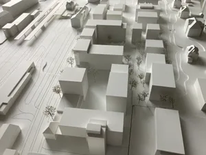 10757237-2 Gestaltungsplan Pestalozzistrasse in Wetzikon, der im Februar 2023 öffentlich aufgelegt worden ist; Visualisierung Modell Plan Karte