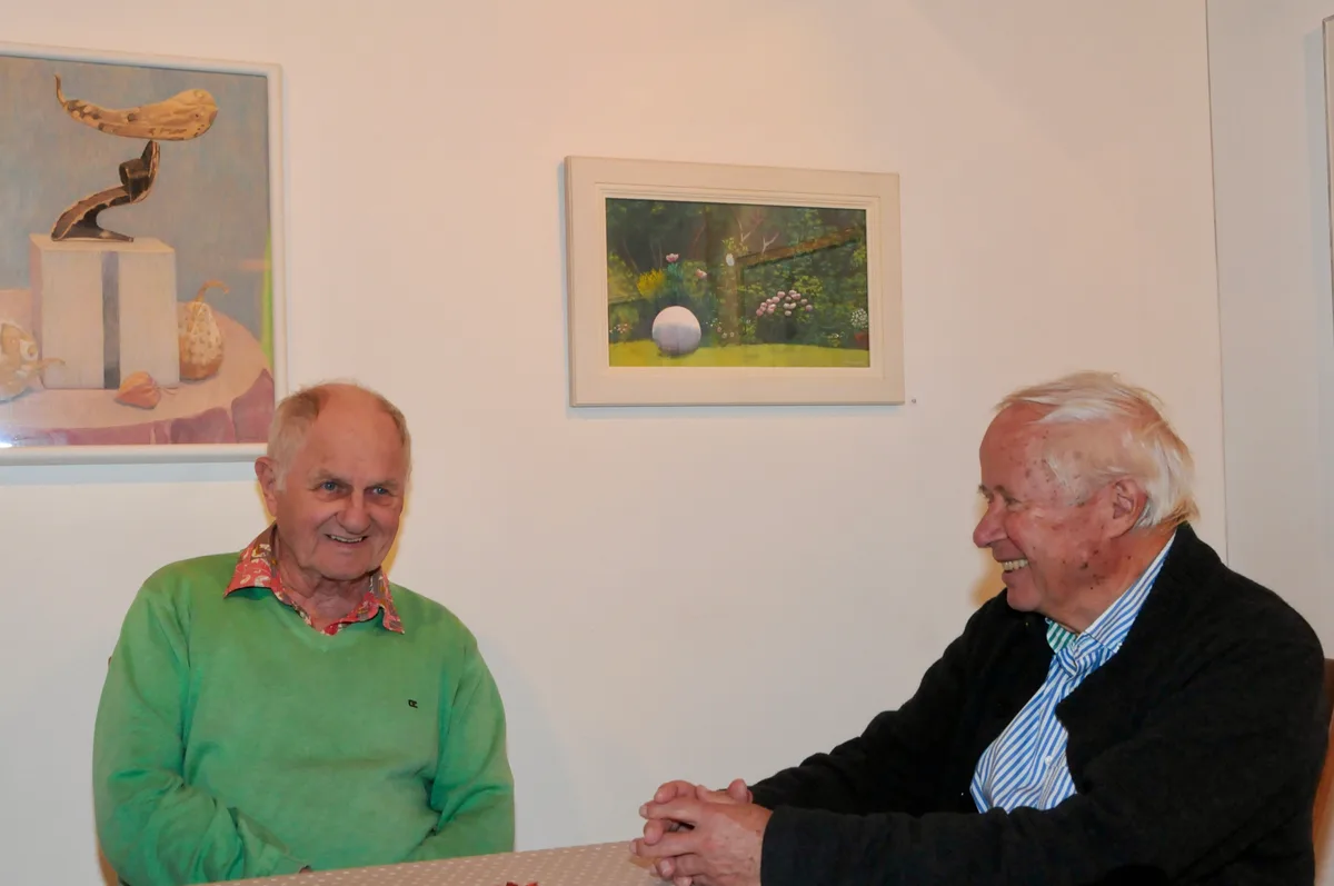 Hansjörg Flückiger (l.) und Jürg Bischofberger verbindet die Liebe zur Kunstmalerei.
