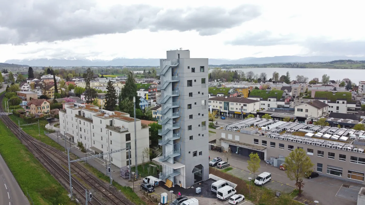 Der neue Silo nach der Umbauphase im Jahr 2024.