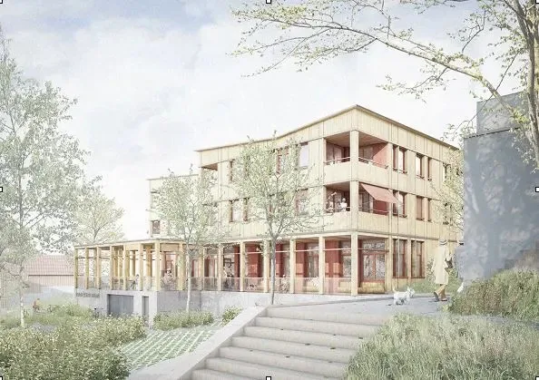 So könnte das geplante Mehrgenerationenhaus der reformierten Kirche Weisslingen einst aussehen.