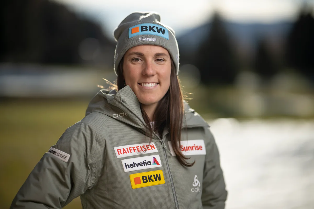 28186921-3 Anja Weber posiert fuer ein Portrait am Medientreffen von Swiss Ski, am Montag, 10. November 2025, in Davos. (KEYSTONE/Gian Ehrenzeller)