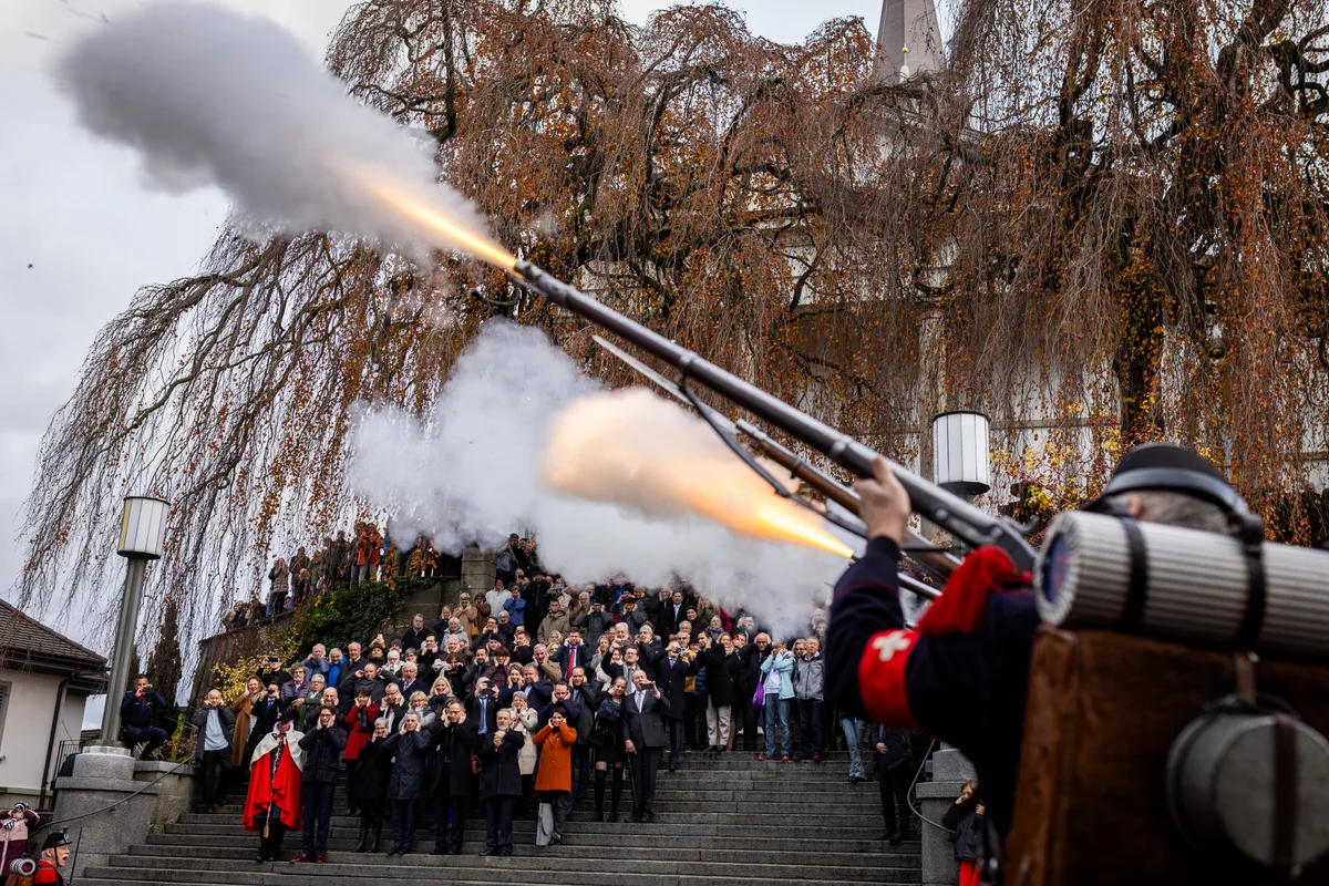 Salutschüsse gehören am Ustertag ebenfalls zur Tradition. Ustertag 2023