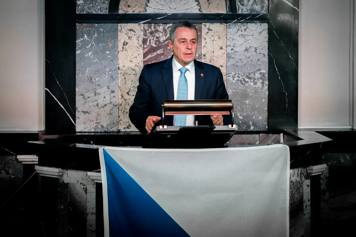 22211848-3 Bundesrat Ignazio Cassis spricht am Ustertag 2023 in der Kirche Uster.
Ustertag 2023