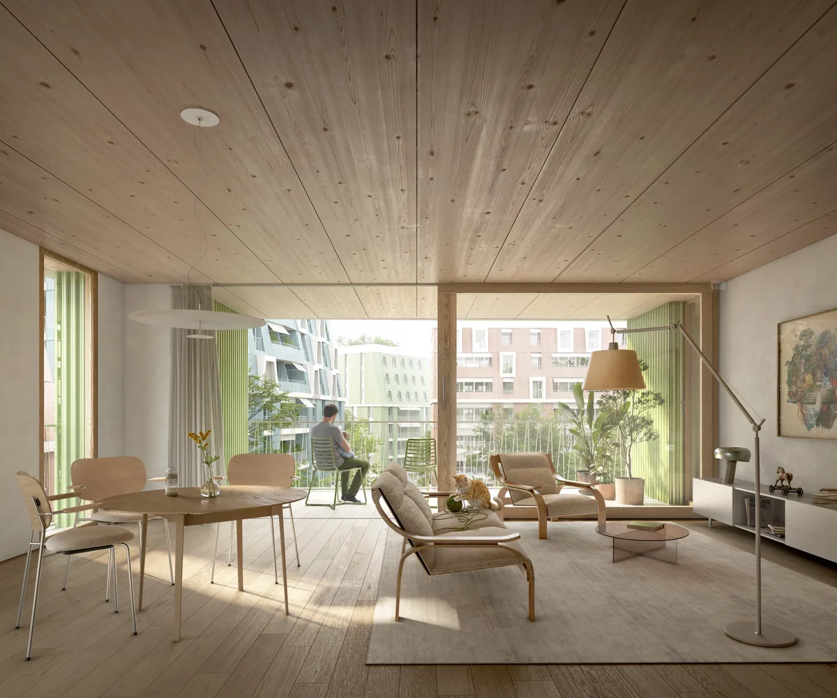 Wohnungen werden in verschiedenen Grössen angeboten. Konkrete Mietpreise nennen die Verantwortlichen allerdings noch nicht. Eine Visualisierung von Wohnbauten.