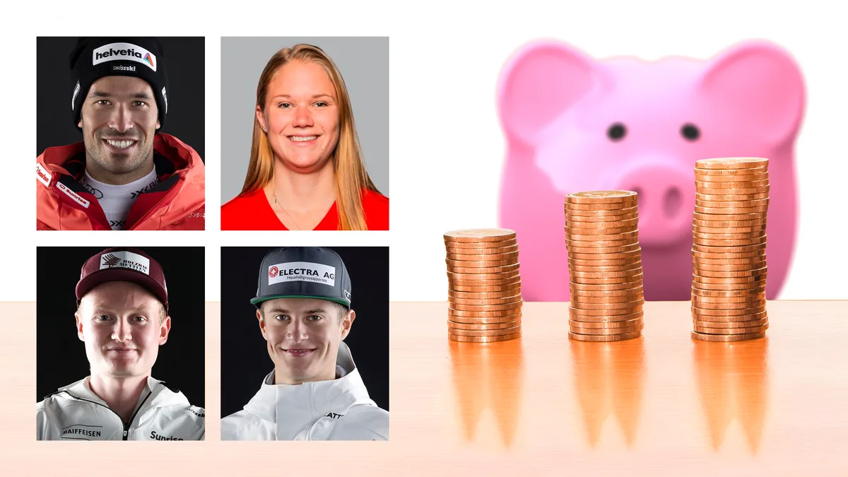 Bildmontage zur Finanzierung der Weltcup-Wintersportler