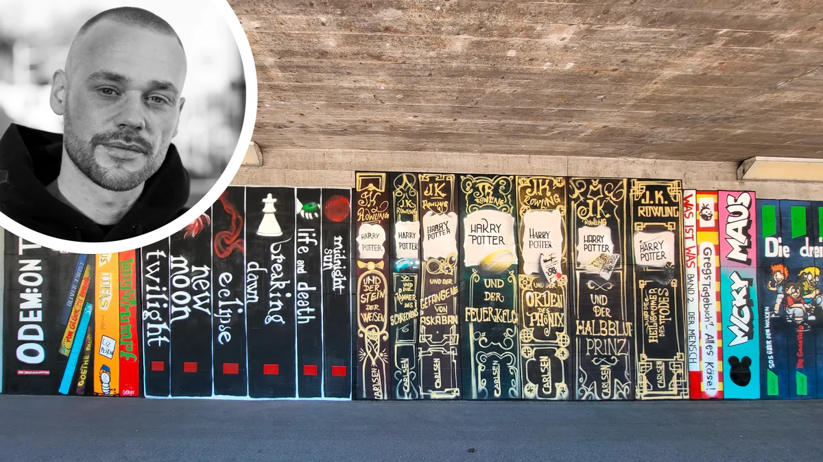 Bunt, schrill, schön: Sebastian Rapraeger ist der Urheber des gesprayten Kunstwerks an der Eschenbacherstrasse in Rüti. Bunt, schrill, schön: Sebastian Rapraeger ist der Urheber des gesprayten Kunstwerks an der Eschenbacherstrasse in Rüti.