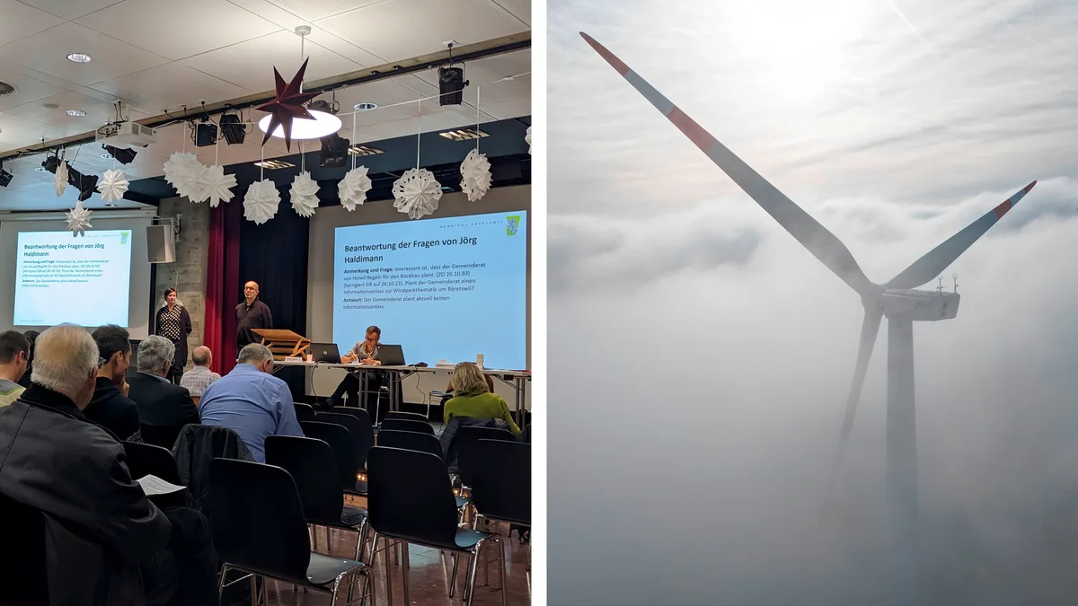 Debatte zur Windenergie-Initiative an der Gemeindeversammlung Bäretswil