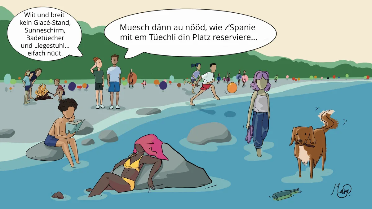 Überfüllter Greifensee: Was geht den beiden durch den Kopf?