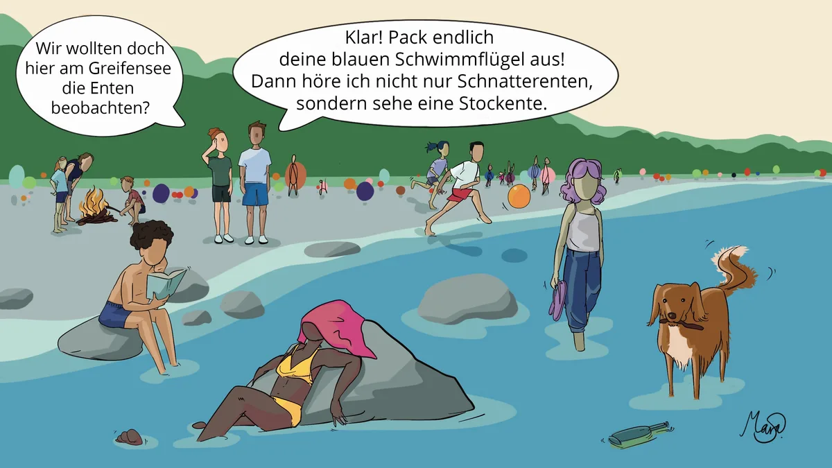 Überfüllter Greifensee: Was geht den beiden durch den Kopf?
